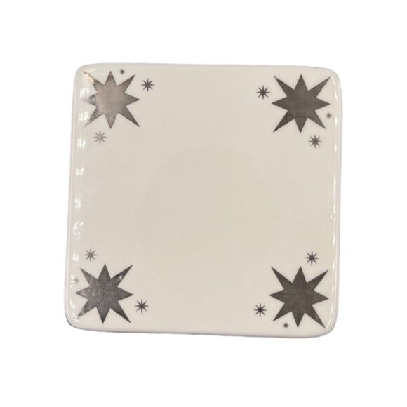 Vintage Bath and Body Works 1999 Pedestal Candle Holder Silver Stars - Picture 3 of 9